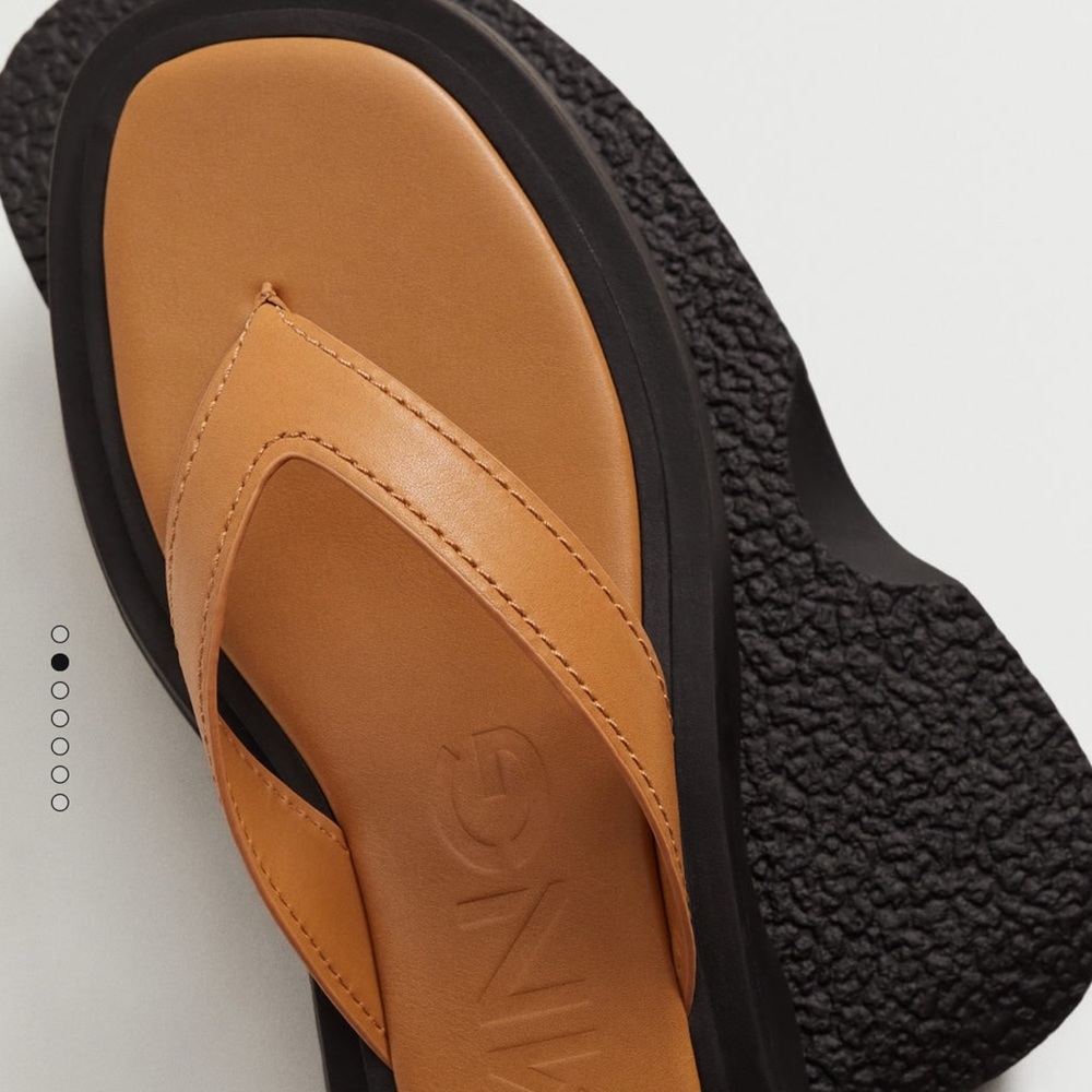 MANGO New Platform leather sandals New